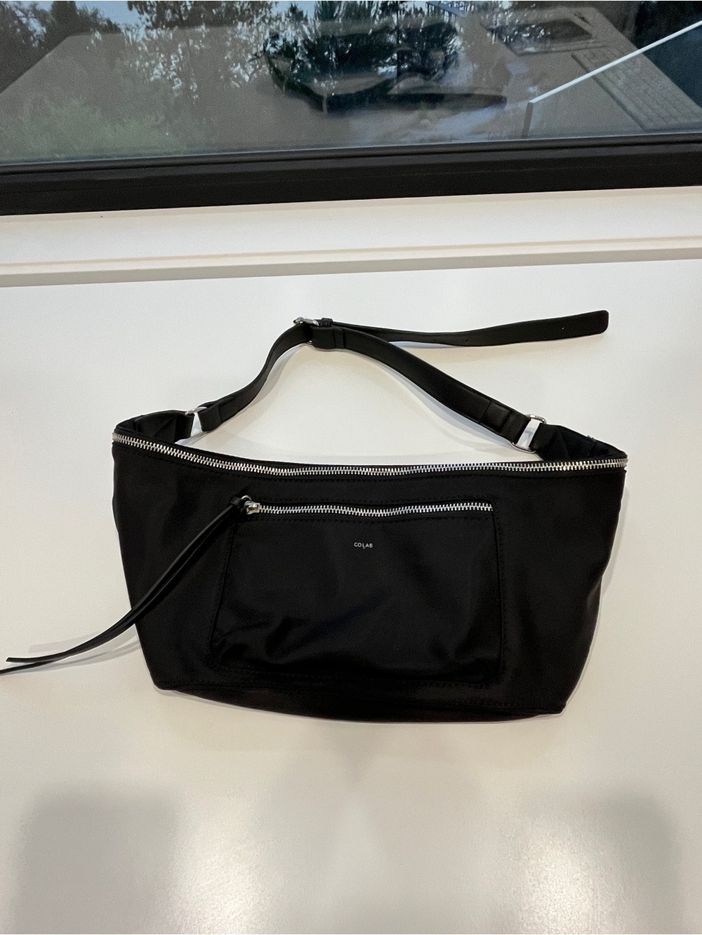 Black Convertible Crossbody Belt Bag